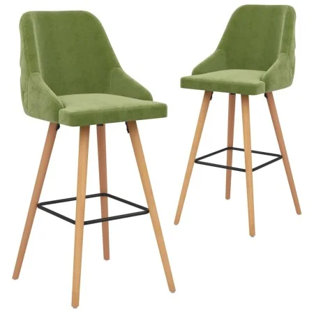Taburetes de cocina 2 uds terciopelo verde claro de , Taburetes de cocina - Ref: Foro24-289466, Precio: 186,64 €, Descuento: %