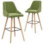 Taburetes de cocina 2 uds terciopelo verde claro de , Taburetes de cocina - Ref: Foro24-289466, Precio: 189,66 €, Descuento: %