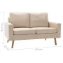 Cream fabric 2-piece sofa set by vidaXL, Sofas - Ref: Foro24-3056617, Price: 453,21 €, Discount: %