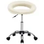Silla de trabajo con ruedas cuero sintético crema de , Sillas de oficina - Ref: Foro24-323667, Precio: 74,14 €, Descuento: %