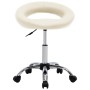 Silla de trabajo con ruedas cuero sintético crema de , Sillas de oficina - Ref: Foro24-323667, Precio: 75,61 €, Descuento: %