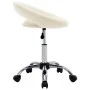 Silla de trabajo con ruedas cuero sintético crema de , Sillas de oficina - Ref: Foro24-323667, Precio: 74,14 €, Descuento: %