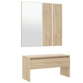Set de muebles de recibidor madera contrachapada roble Sonoma de vidaXL, Bancos para recibidores y almacenamiento - Ref: Foro...