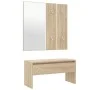 Set de muebles de recibidor madera contrachapada roble Sonoma de vidaXL, Bancos para recibidores y almacenamiento - Ref: Foro...
