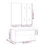 Set de muebles de recibidor madera contrachapada roble Sonoma de vidaXL, Bancos para recibidores y almacenamiento - Ref: Foro...