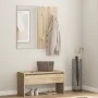 Set de muebles de recibidor madera contrachapada roble Sonoma de vidaXL, Bancos para recibidores y almacenamiento - Ref: Foro...