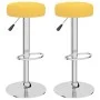 Kitchen stools 2 units fabric mustard yellow by , Kitchen stools - Ref: Foro24-332978, Price: 101,51 €, Discount: %