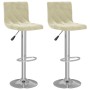 Taburetes de cocina 2 unidades terciopelo crema de , Taburetes de cocina - Ref: Foro24-333686, Precio: 131,90 €, Descuento: %