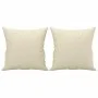 Sofá de 2 plazas con cojines cuero sintético color crema 140 cm de , Sofás - Ref: Foro24-3200931, Precio: 226,55 €, Descuento: %