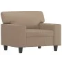 Sillón con taburete cuero sintético color capuchino 60 cm de , Sofás - Ref: Foro24-3201163, Precio: 224,90 €, Descuento: %