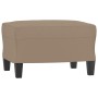 Sillón con taburete cuero sintético color capuchino 60 cm de , Sofás - Ref: Foro24-3201163, Precio: 228,58 €, Descuento: %