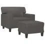 Armchair with synthetic leather gray stool 60 cm by , Sofas - Ref: Foro24-3201161, Price: 176,68 €, Discount: %