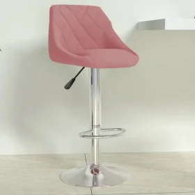 Taburete de cocina de terciopelo rosa de , Taburetes de cocina - Ref: Foro24-335299, Precio: 94,40 €, Descuento: %