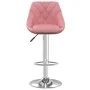 Taburete de cocina de terciopelo rosa de , Taburetes de cocina - Ref: Foro24-335299, Precio: 94,40 €, Descuento: %