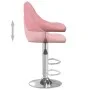 Taburete de cocina de terciopelo rosa de , Taburetes de cocina - Ref: Foro24-335299, Precio: 94,40 €, Descuento: %