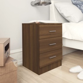 Mesita de noche madera contrachapada marrón roble 38x35x56 cm de , Mesitas de noche - Ref: Foro24-815325, Precio: 67,35 €, De...