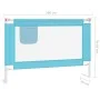 Child's bed safety rail, blue fabric, 100x25 cm. by , Safety railings - Ref: Foro24-10208, Price: 30,46 €, Discount: %