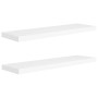 Estantes flotantes pared 2 uds MDF blanco 90x23,5x3,8 cm en Estanterías | Comprar online en Foru.es