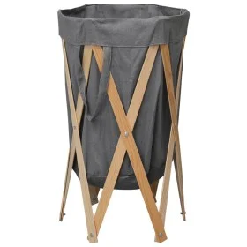Cesto para colada plegable madera y tela gris de , Cestas para ropa - Ref: Foro24-284228, Precio: 22,20 €, Descuento: %
