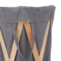 Cesto para colada plegable madera y tela gris de , Cestas para ropa - Ref: Foro24-284228, Precio: 22,61 €, Descuento: %
