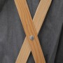 Cesto para colada plegable madera y tela gris de , Cestas para ropa - Ref: Foro24-284228, Precio: 22,61 €, Descuento: %