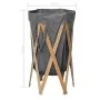 Cesto para colada plegable madera y tela gris de , Cestas para ropa - Ref: Foro24-284228, Precio: 22,20 €, Descuento: %