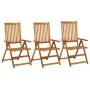 Sillas de jardín reclinables 3 uds madera maciza de acacia de vidaXL, Sillas de jardín - Ref: Foro24-311847, Precio: 196,99 €...