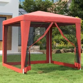 Carpa para fiestas con 4 paredes de malla HDPE rojo 2,5x2,5 m de , Carpas y cenadores - Ref: Foro24-319225, Precio: 78,65 €, ...