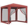 Carpa para fiestas con 4 paredes de malla HDPE rojo 2,5x2,5 m de , Carpas y cenadores - Ref: Foro24-319225, Precio: 80,55 €, ...