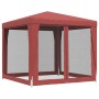 Carpa para fiestas con 4 paredes de malla HDPE rojo 2,5x2,5 m de , Carpas y cenadores - Ref: Foro24-319225, Precio: 80,55 €, ...