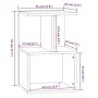 Mesita de noche madera contrachapada marrón roble 35x35x55 cm de , Mesitas de noche - Ref: Foro24-815187, Precio: 38,77 €, De...