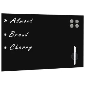 Pizarra magnética de pared negra vidrio 60x40 cm de , Pizarras blancas - Ref: Foro24-30107, Precio: 35,17 €, Descuento: %