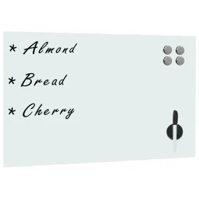 Pizarra magnética de pared blanca vidrio 60x40 cm de , Pizarras blancas - Ref: Foro24-30111, Precio: 35,73 €, Descuento: %