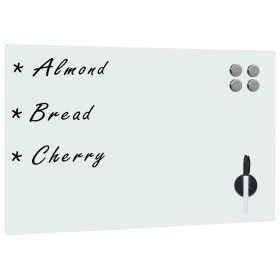 Pizarra magnética de pared blanca vidrio 60x40 cm de , Pizarras blancas - Ref: Foro24-30111, Precio: 36,18 €, Descuento: %