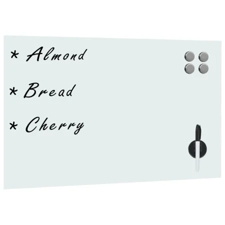 Pizarra magnética de pared blanca vidrio 60x40 cm de , Pizarras blancas - Ref: Foro24-30111, Precio: 35,73 €, Descuento: %