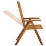 Sillas de jardín reclinables 3 uds madera maciza de acacia de vidaXL, Sillas de jardín - Ref: Foro24-311847, Precio: 200,45 €...