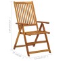 Sillas de jardín reclinables 3 uds madera maciza de acacia de vidaXL, Sillas de jardín - Ref: Foro24-311847, Precio: 200,45 €...