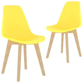 Sillas de comedor 2 unidades plástico amarillo de , Sillas de comedor - Ref: Foro24-289116, Precio: 90,15 €, Descuento: %