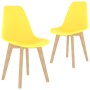 Sillas de comedor 2 unidades plástico amarillo de , Sillas de comedor - Ref: Foro24-289116, Precio: 91,44 €, Descuento: %