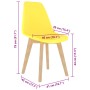 Sillas de comedor 2 unidades plástico amarillo de , Sillas de comedor - Ref: Foro24-289116, Precio: 91,44 €, Descuento: %
