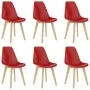 Sillas de comedor 6 unidades plástico rojo de , Sillas de comedor - Ref: Foro24-289121, Precio: 212,05 €, Descuento: %