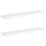 Estantes flotantes de pared 2 uds MDF blanco 120x23,5x3,8 cm en Estanterías | Comprar online en Foru.es