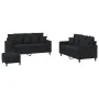 3-piece black velvet sofa set with cushions by , Sofas - Ref: Foro24-3201715, Price: 471,61 €, Discount: %