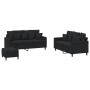 Juego de sofás con cojines 3 piezas terciopelo negro de , Sofás - Ref: Foro24-3201715, Precio: 444,20 €, Descuento: %