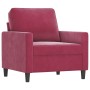 Juego de sofás con cojines 4 piezas terciopelo rojo tinto de , Sofás - Ref: Foro24-3201968, Precio: 732,01 €, Descuento: %