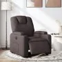 Sillón reclinable eléctrico tela marrón oscuro de , Sillones - Ref: Foro24-3204349, Precio: 253,47 €, Descuento: %