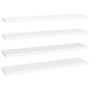 Estante flotante de pared 4 uds MDF blanco 120x23,5x3,8 cm en Estanterías | Comprar online en Foru.es