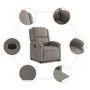 Sillón reclinable eléctrico tela gris taupé de , Sillones - Ref: Foro24-3204148, Precio: 242,15 €, Descuento: %