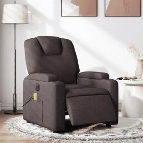 Sillón reclinable de masaje eléctrico tela marrón oscuro de , Sillones - Ref: Foro24-3204361, Precio: 268,80 €, Descuento: %