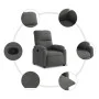 Sillón reclinable tela de microfibra gris oscuro de , Sillones - Ref: Foro24-373451, Precio: 226,74 €, Descuento: %